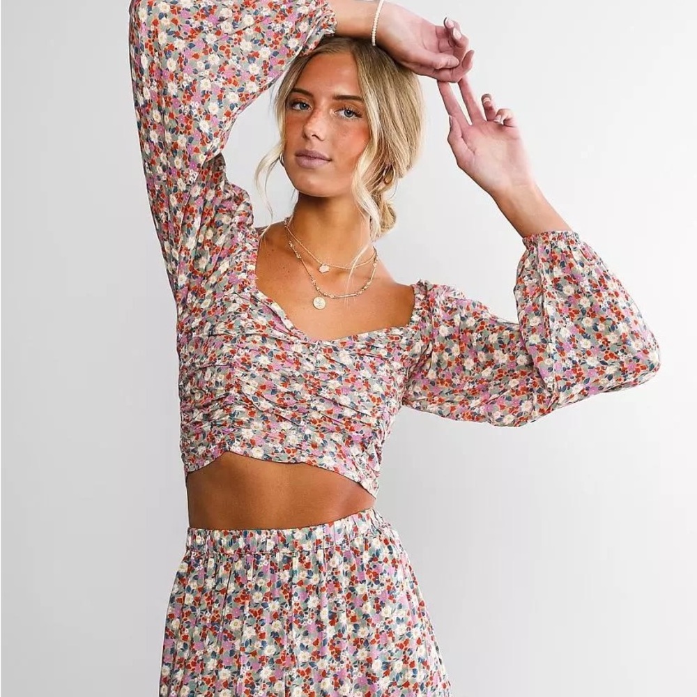Billabong Free Love Floral Crop Top